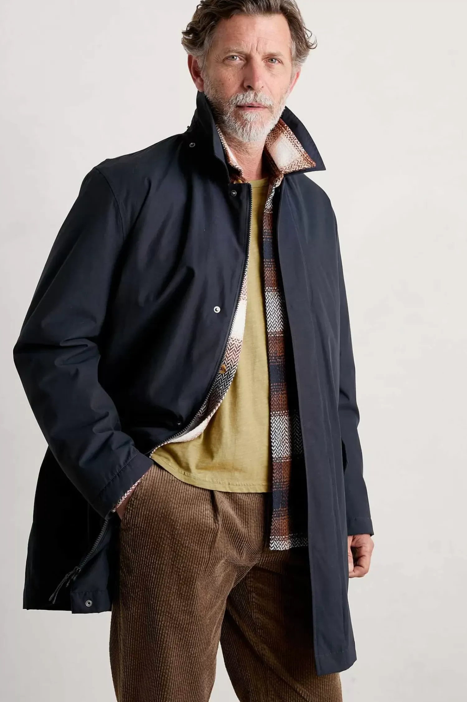 Coats & Jackets<Seasalt Cornwall Men's Stone Wave Waterproof Coat Inkwell