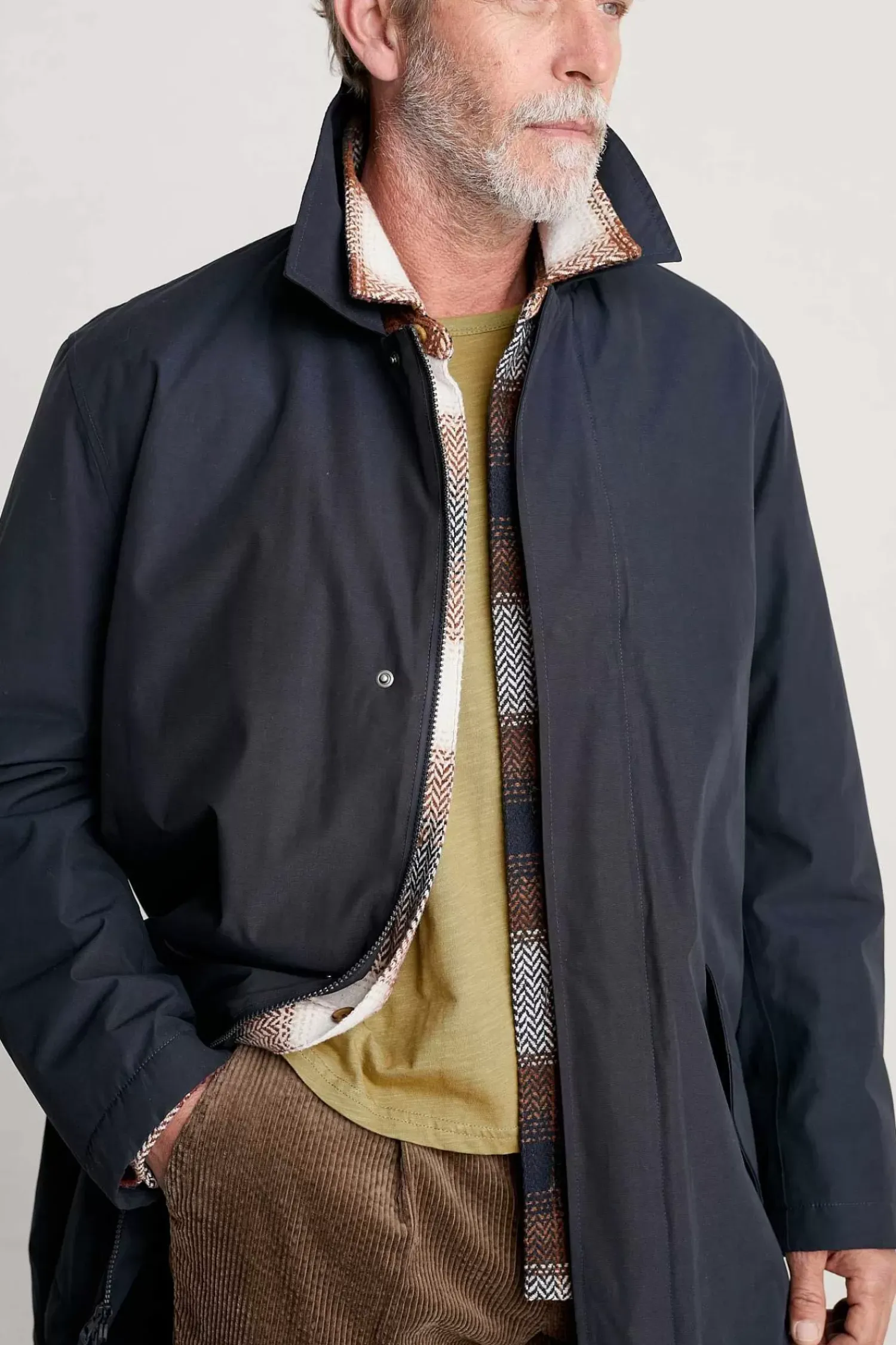 Coats & Jackets<Seasalt Cornwall Men's Stone Wave Waterproof Coat Inkwell