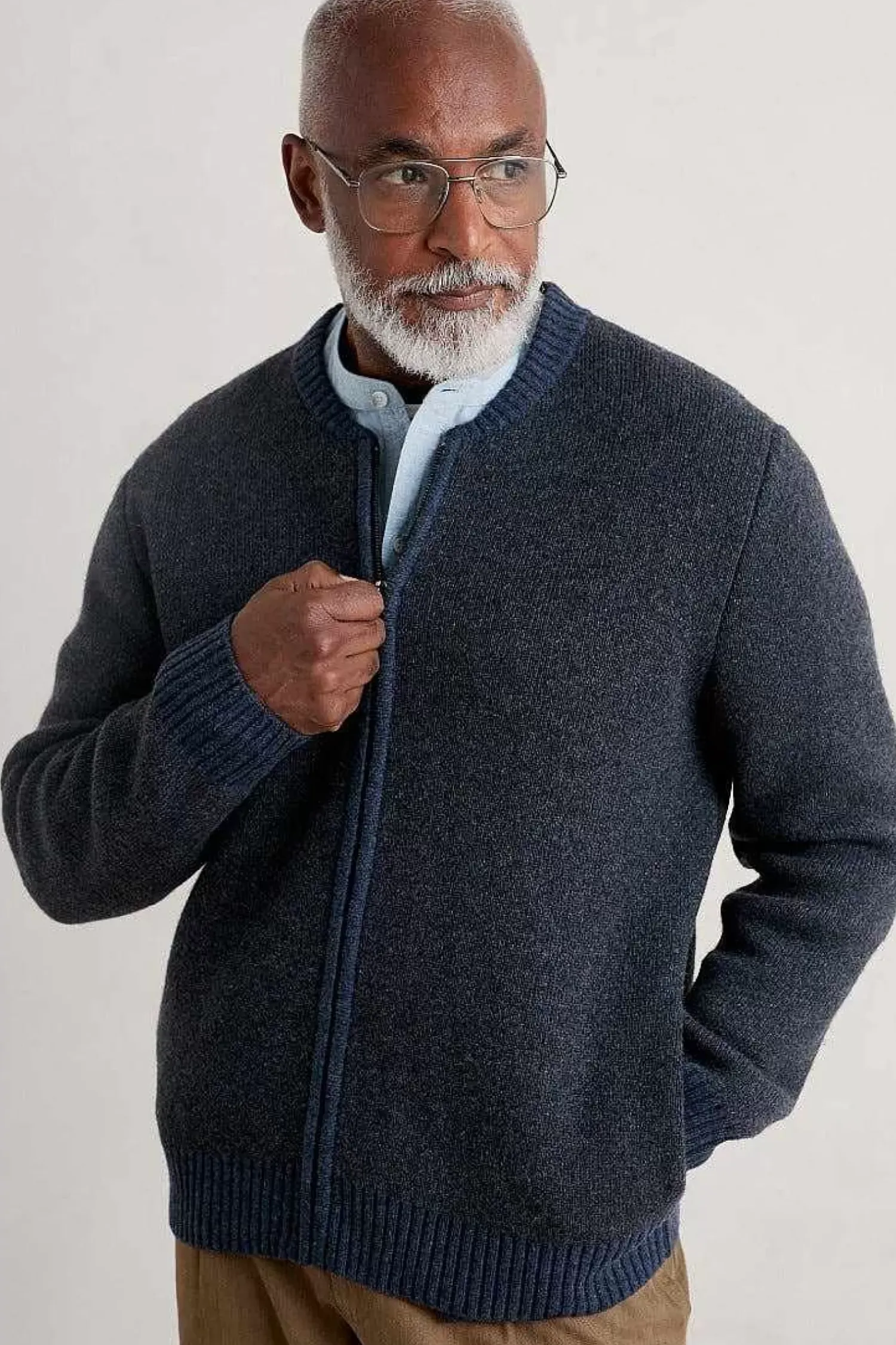 Knitwear<Seasalt Cornwall Men's Thresher Knitted Cardigan Matchbook Sea Cave