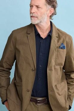Coats & Jackets<Seasalt Cornwall Men's Towen Organic Cotton Blazer Seagrass