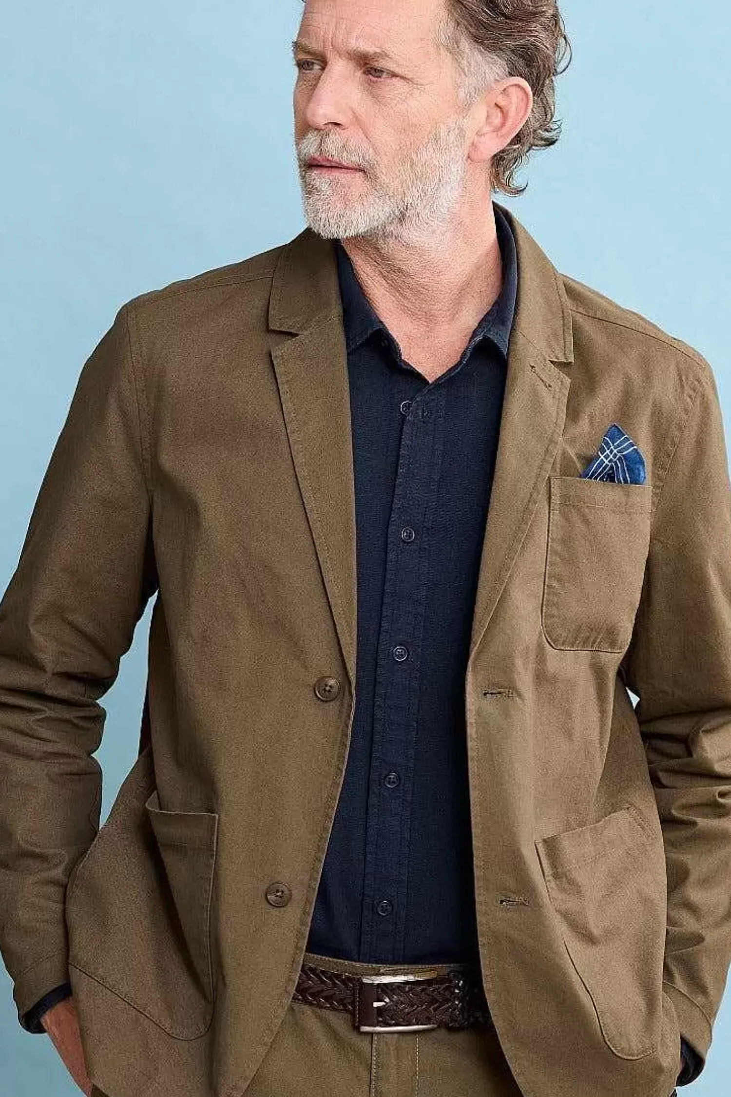 Coats & Jackets<Seasalt Cornwall Men's Towen Organic Cotton Blazer Seagrass