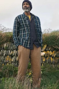 Tops & T-Shirts<Seasalt Cornwall Men's Tristan Organic Cotton Shirt Moss Maritime