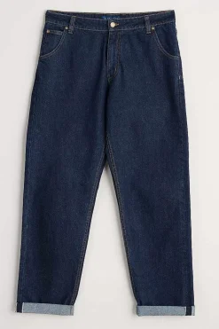 Trousers & Shorts<Seasalt Cornwall Men's Watchman Selvedge Tapered Jeans Dark Indigo Wash