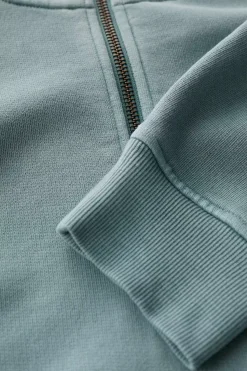 Tops & T-Shirts<Seasalt Cornwall Men's Wood Moss Quarter Zip Sweatshirt Light Wade