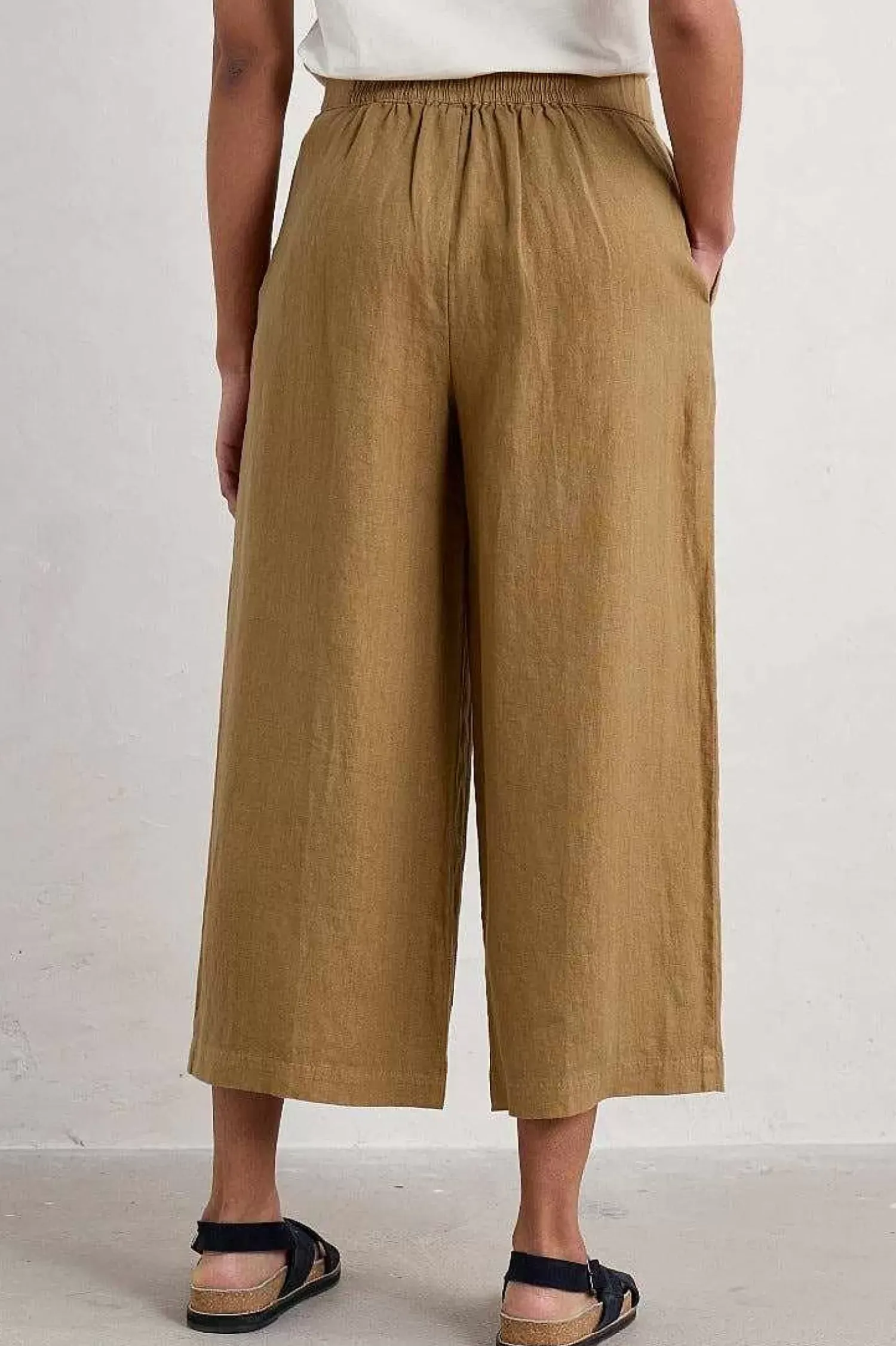 Trousers & Shorts<Seasalt Cornwall Merrivale Linen Culottes Sand Dune
