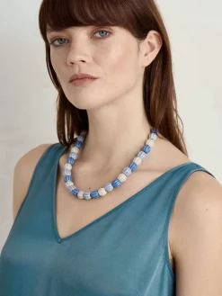 Jewellery<Seasalt Cornwall Moorland Haze Bead Necklace Acacia Sailboat