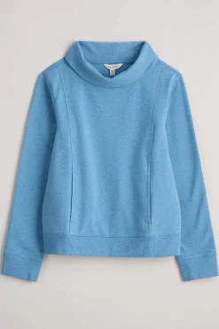 Tops<Seasalt Cornwall Moss Path Organic Cotton Sweatshirt Clear Sky