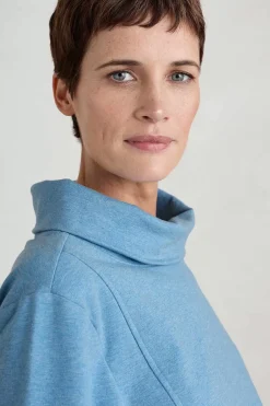 Tops<Seasalt Cornwall Moss Path Organic Cotton Sweatshirt Clear Sky