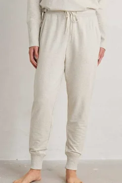 Trousers & Shorts<Seasalt Cornwall Night Air Organic Cotton Cuffed Joggers Melange Chalk