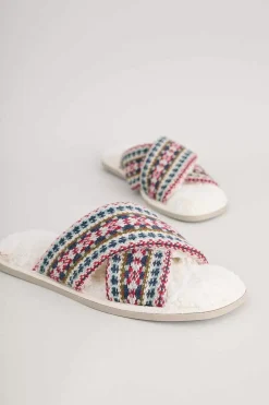 Nightwear<Seasalt Cornwall Night Ships Crossover Slippers Fence Floral Aran Multi
