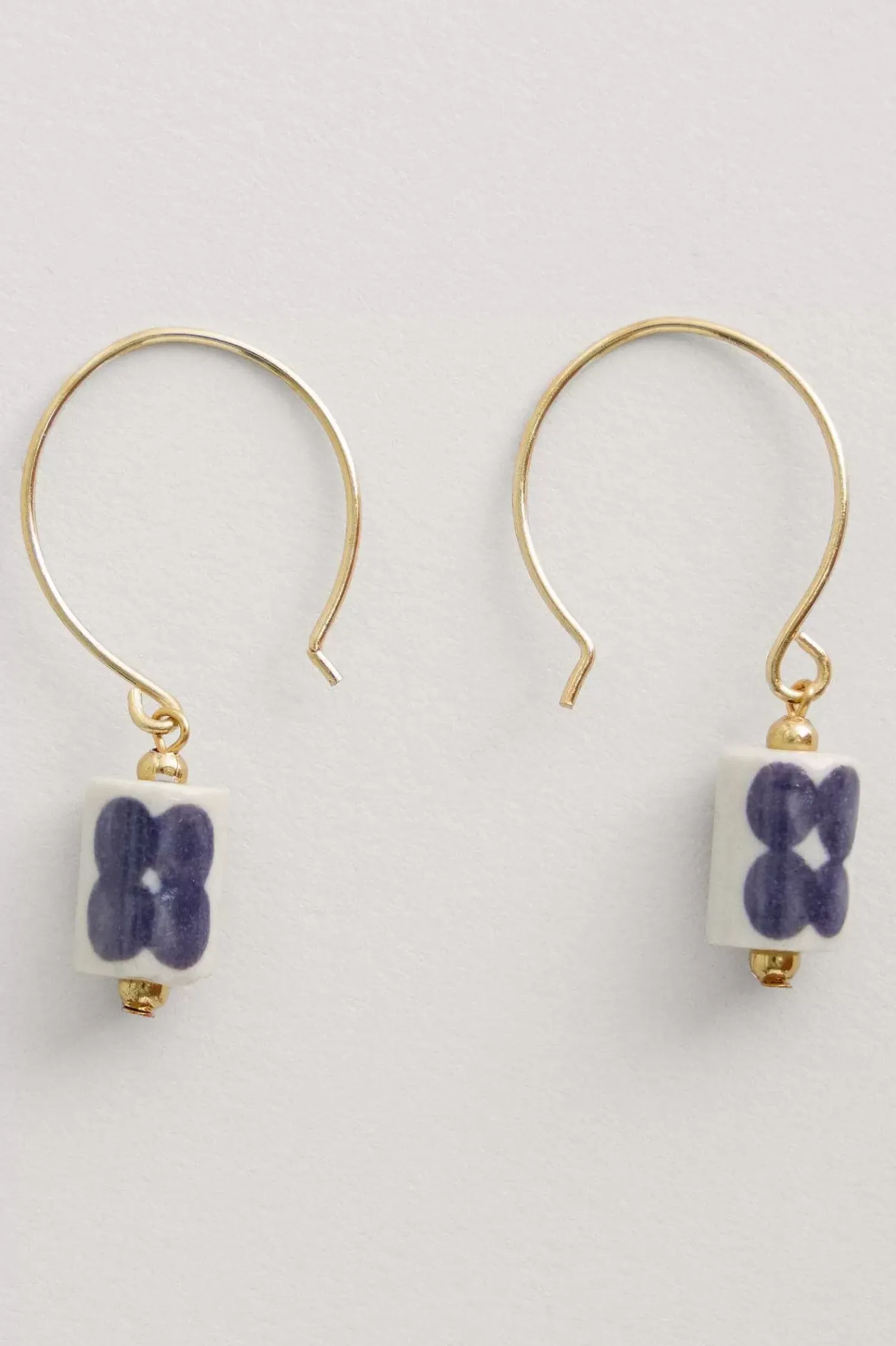Jewellery<Seasalt Cornwall Noon Moor Ceramic Bead Drop Earrings Aran Light Squid Mix