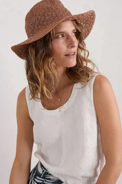 Hats<Seasalt Cornwall Ocean Sky Paper Crochet Hat Basket