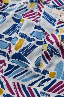 Tunics<Seasalt Cornwall Op Art Organic Cotton Tunic Top Hedging Marks Chalk