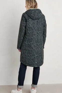 Coats & Jackets<Seasalt Cornwall Plant Hunter Waterproof Coat Folk Meadow Nickel