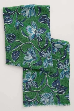Scarves & Shawls<Seasalt Cornwall Pretty Printed Scarf Cyclamen Island
