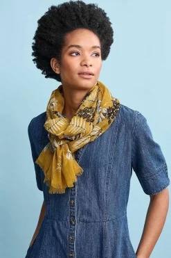 Scarves & Shawls<Seasalt Cornwall Pretty Printed Scarf Cyclamen Island