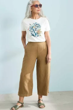 Tops<Seasalt Cornwall Printing Ink Organic Cotton T-Shirt Painted Kelp Chalk