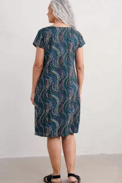 Dresses<Seasalt Cornwall River Cove Shift Dress River Spot Maritime