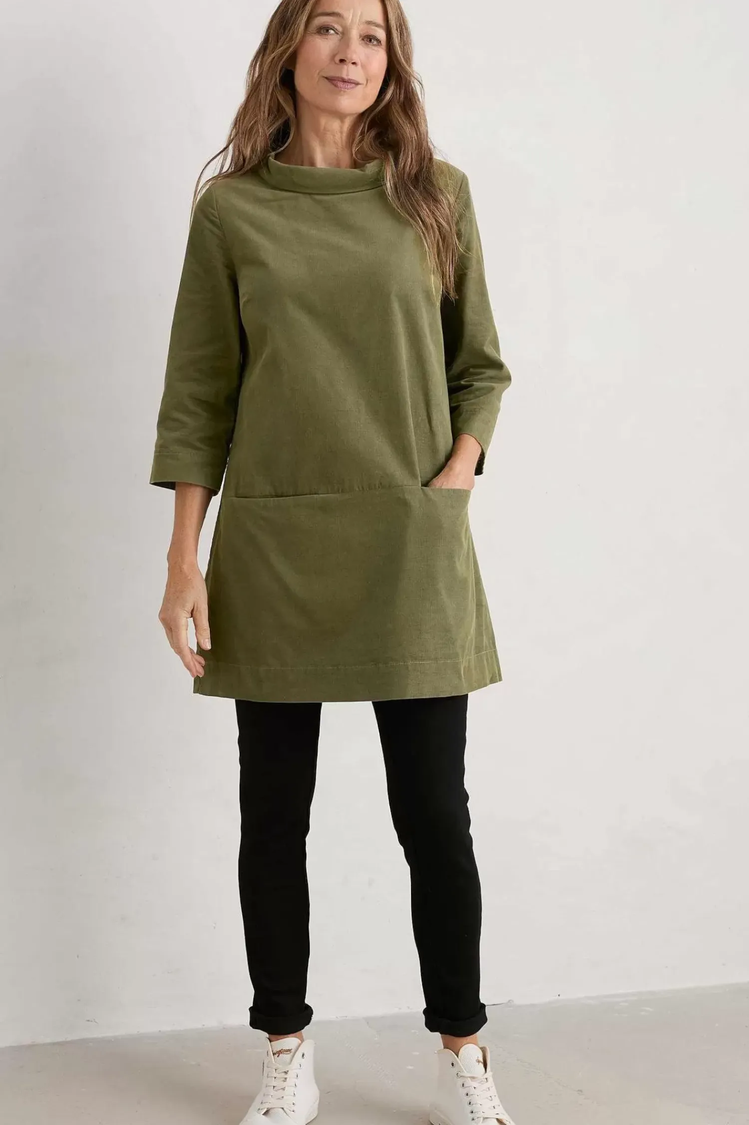 Tunics<Seasalt Cornwall Sail By The Stars Needlecord Tunic Light Olive
