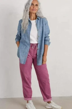 Tops<Seasalt Cornwall Sailmaker Chambray Shirt Mid Wash Sand