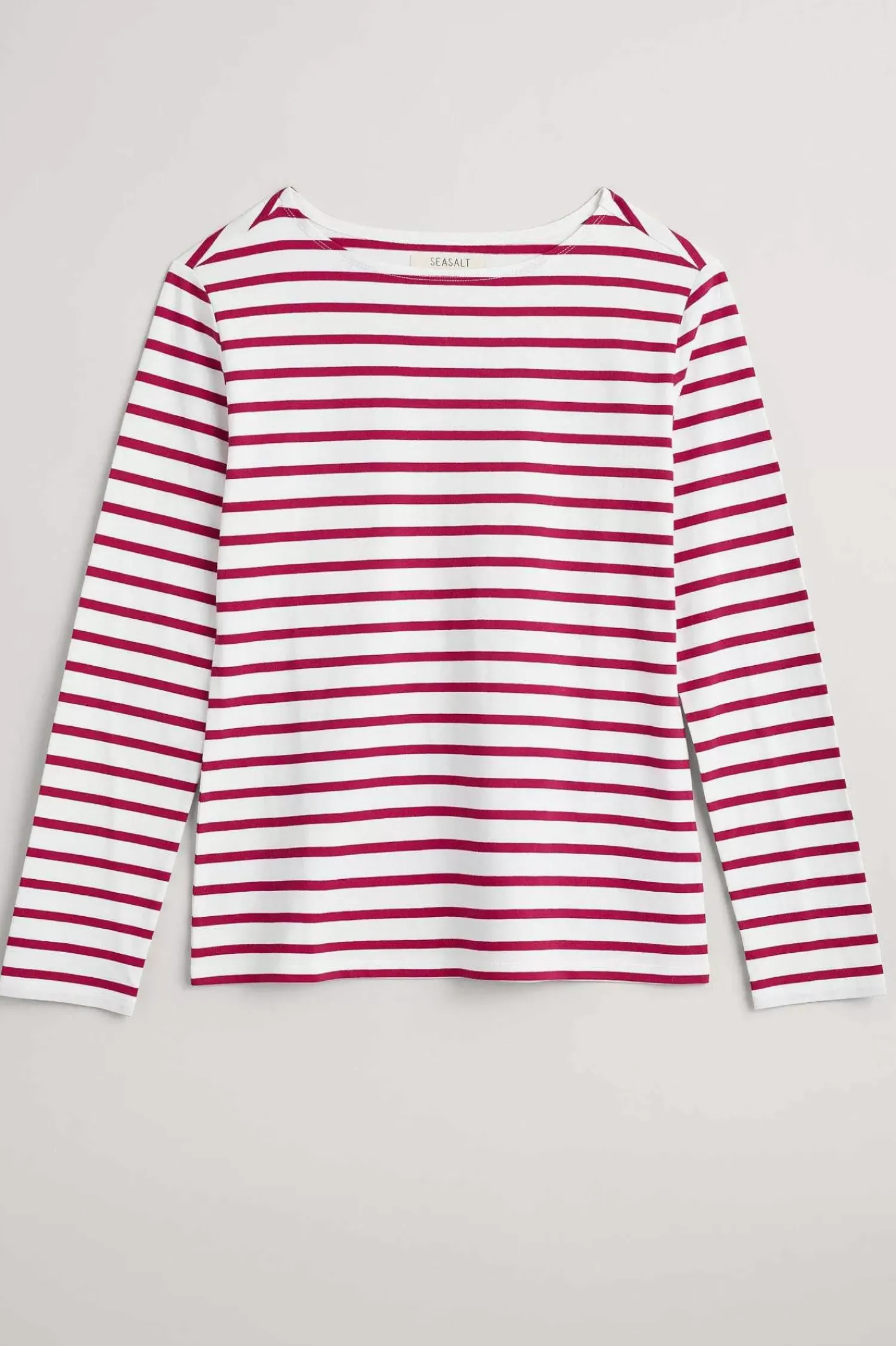 Tops<Seasalt Cornwall Sailor Shirt (Gots) Breton Chalk Wild Berry