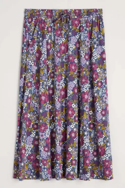 Skirts<Seasalt Cornwall Script Editor Midi Skirt Dense Floral Squall
