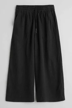 Trousers & Shorts<Seasalt Cornwall Sea Heart Linen Blend Culottes Onyx