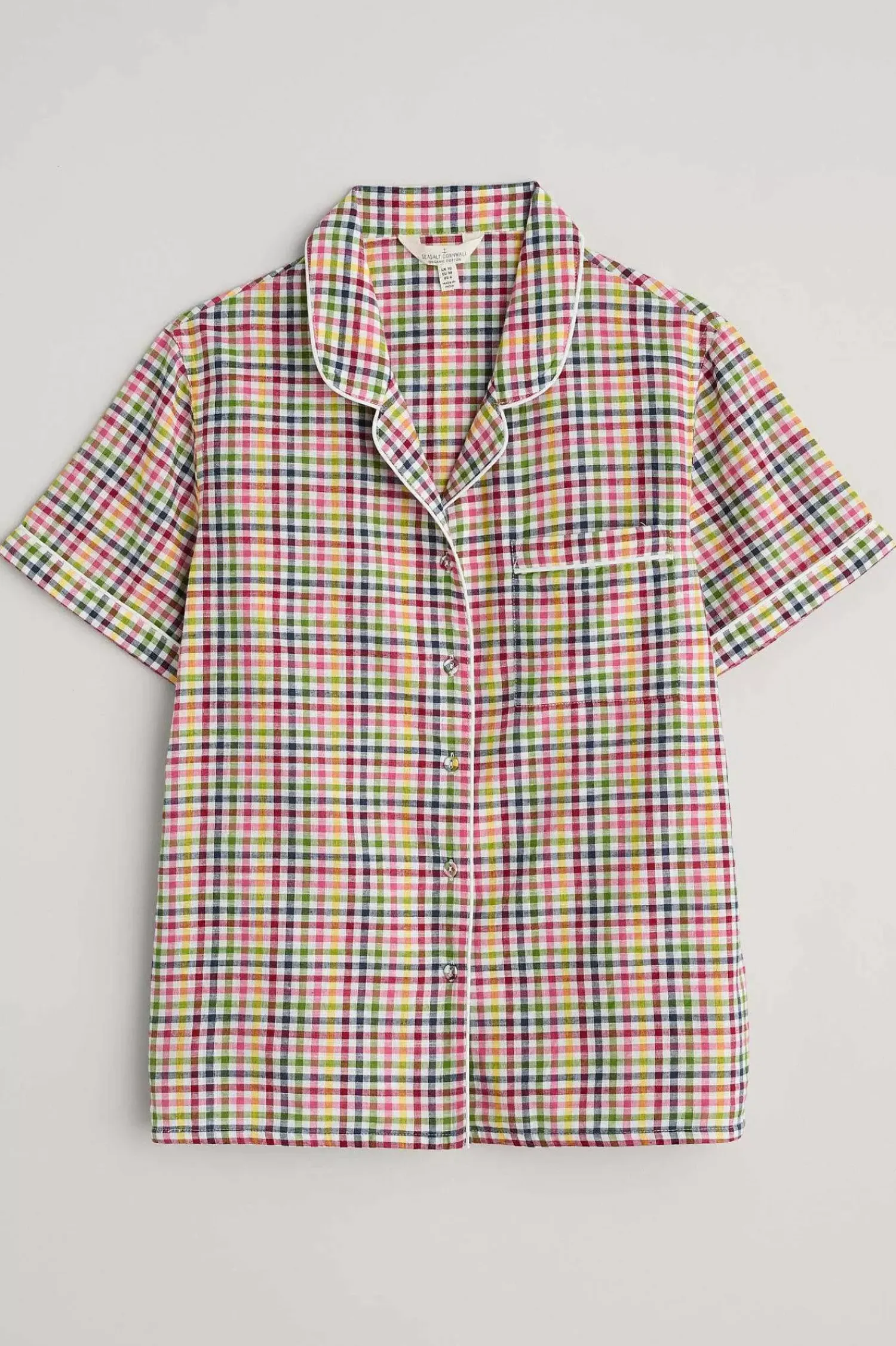 Nightwear<Seasalt Cornwall Senara Checked Summer Pyjamas Quartz Mini Pebble Multi