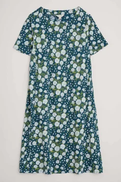 Dresses<Seasalt Cornwall Short-Sleeved Pipers Dress Thrift Bouquet Light Squid