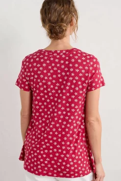 Tops<Seasalt Cornwall Short-Sleeved Risso Top Seadance Ditsy Rudder