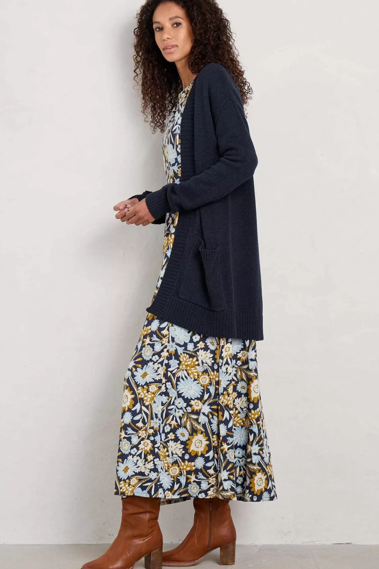 Knitwear<Seasalt Cornwall Southernwood Long Cardigan Maritime