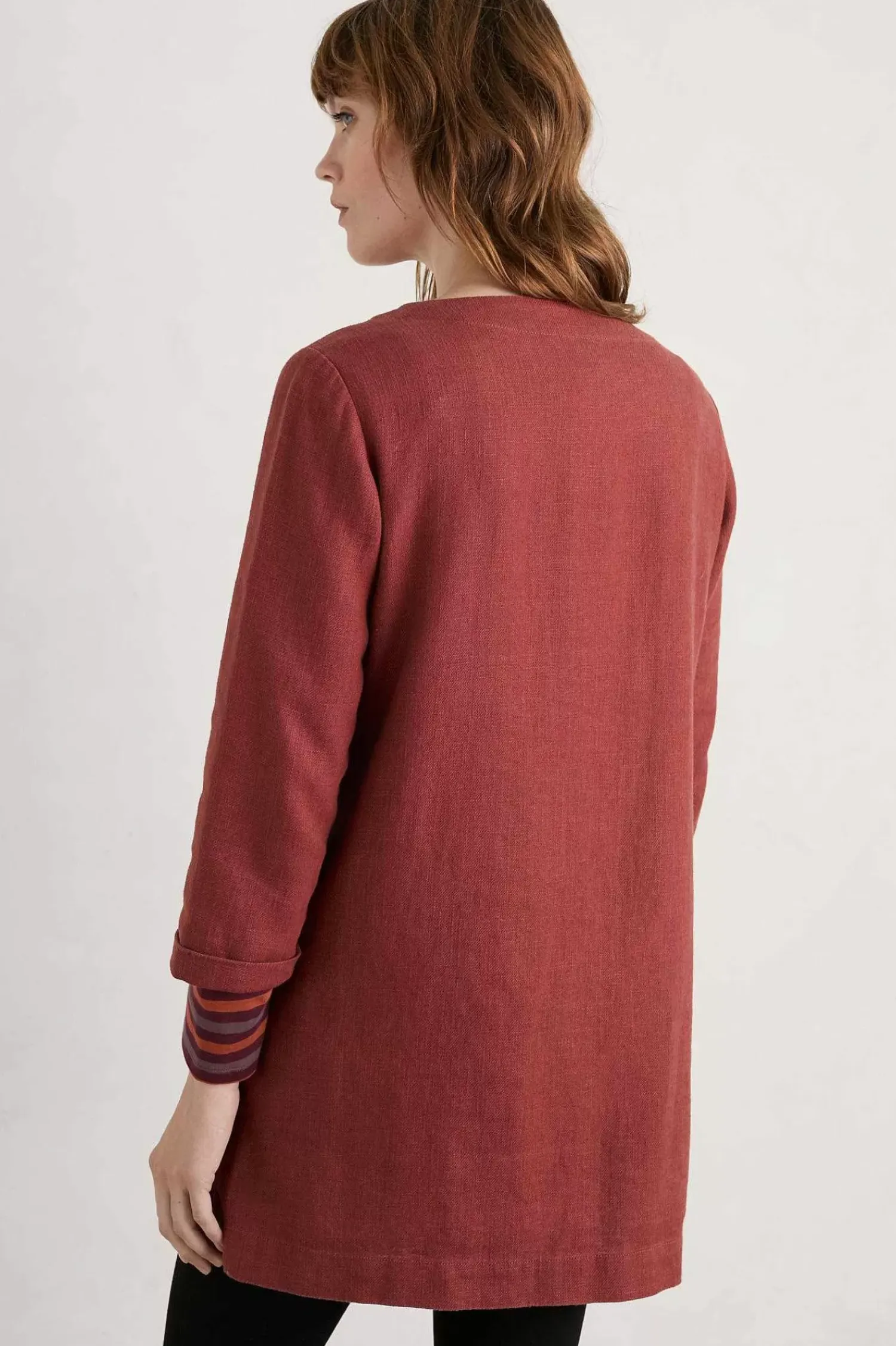Tunics<Seasalt Cornwall St Agnes Clay Ramie-Blend Tunic Burgundy
