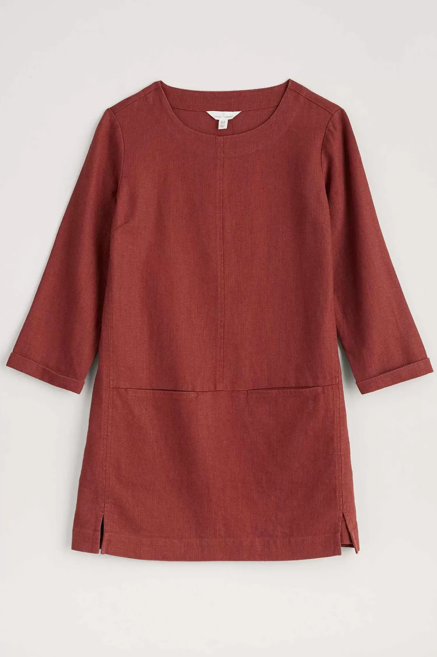 Tunics<Seasalt Cornwall St Agnes Clay Ramie-Blend Tunic Burgundy