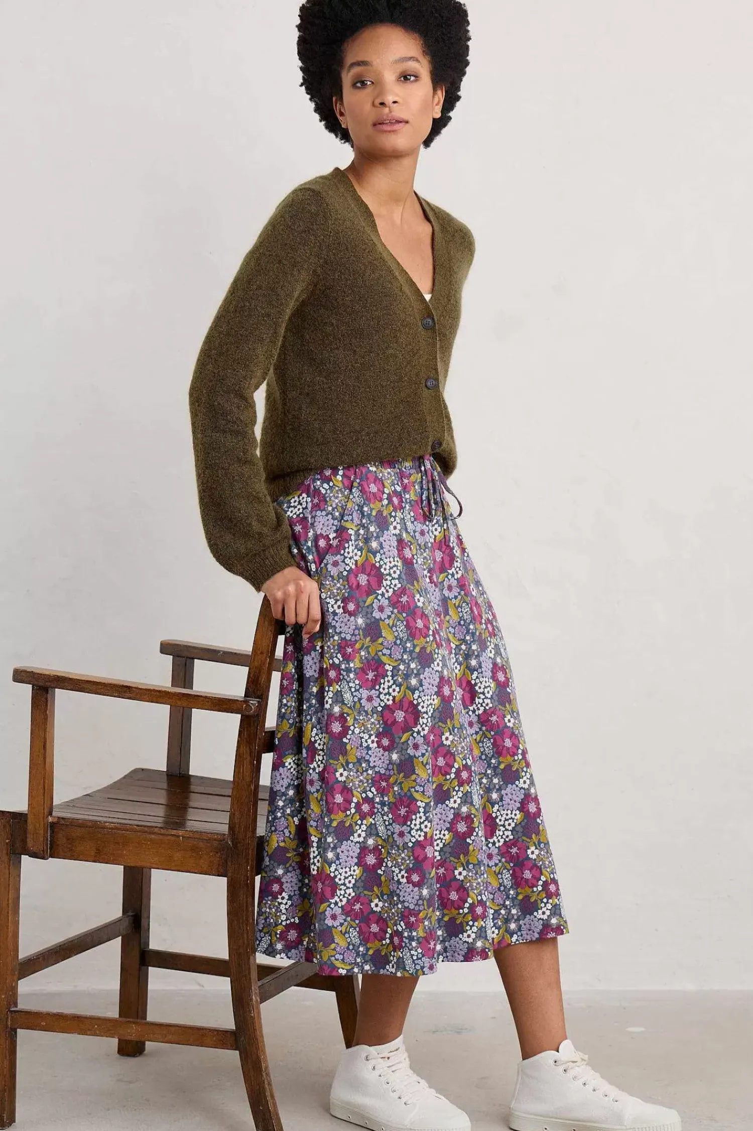 Knitwear<Seasalt Cornwall Taffle V-Neck Cardigan Laurel