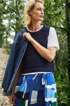 Knitwear<Seasalt Cornwall Tepel Knitted Vest Maritime
