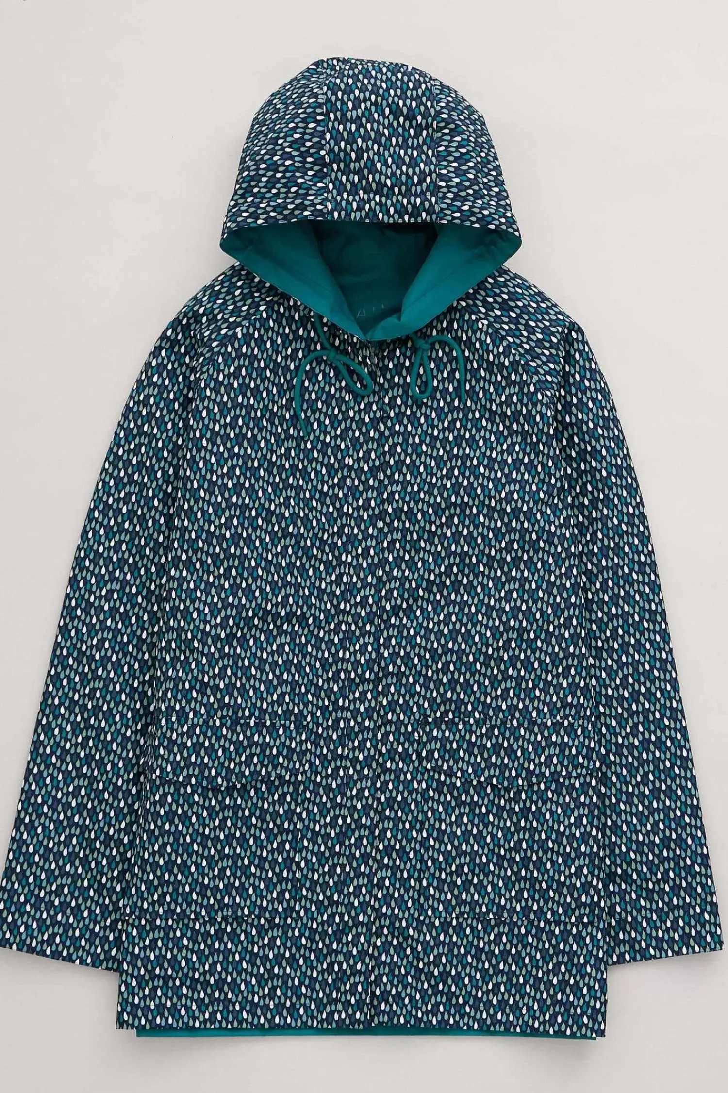 Coats & Jackets<Seasalt Cornwall The Reversible Waterproof Raincoat Rain Showers Maritime Chalk