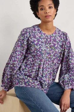 Tops<Seasalt Cornwall Thornapple Organic Cotton Shirt (Gots) Heather Fields Verbena