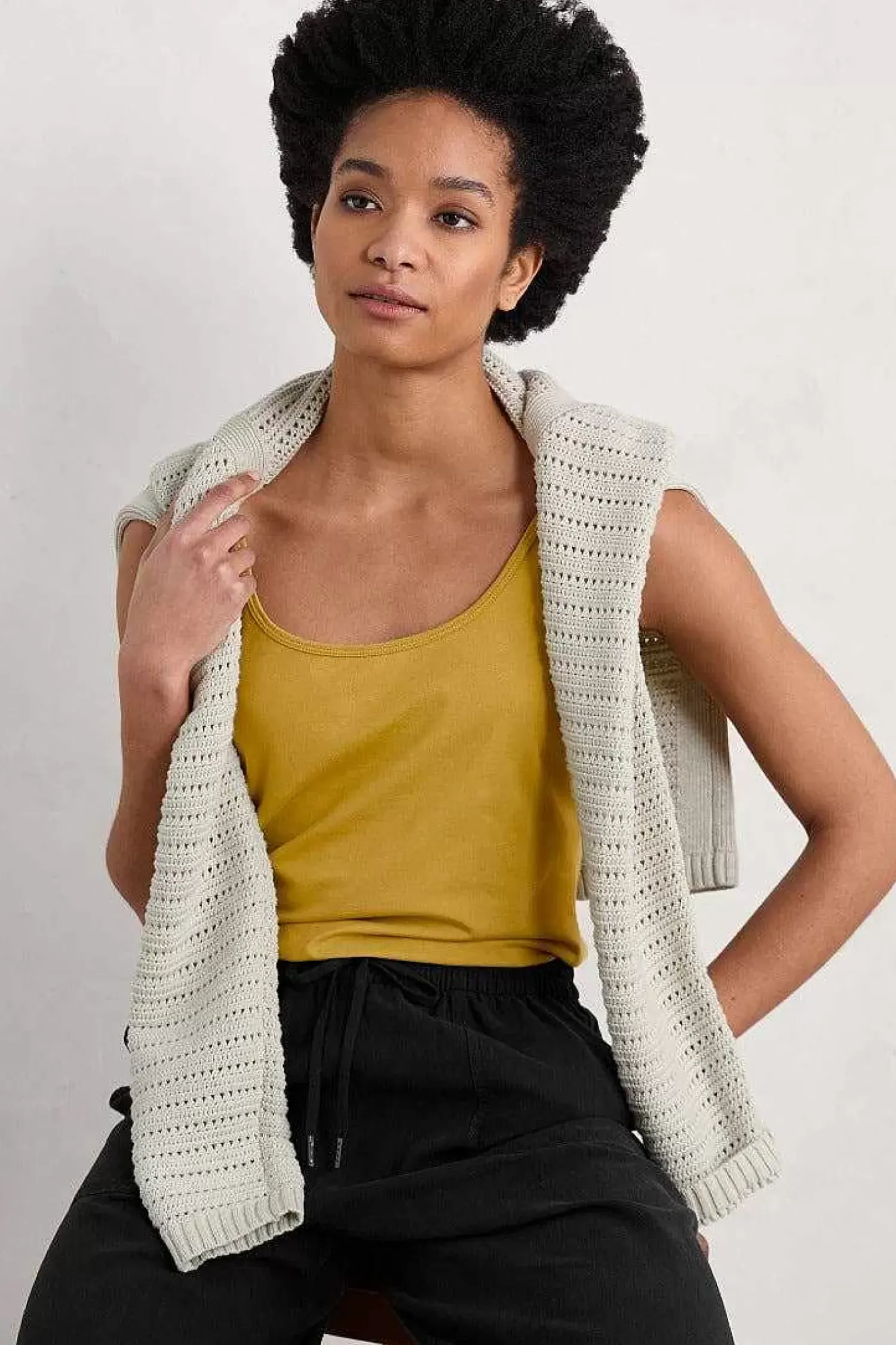 Tops<Seasalt Cornwall Tidal Drift Jersey Vest Pear