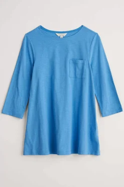 Tops<Seasalt Cornwall Tregonning 3/4 Sleeve Top Clear Sky