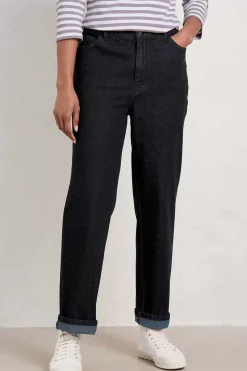 Trousers & Shorts<Seasalt Cornwall Trenow Cove Straight Leg Jeans Inkwell Overdye