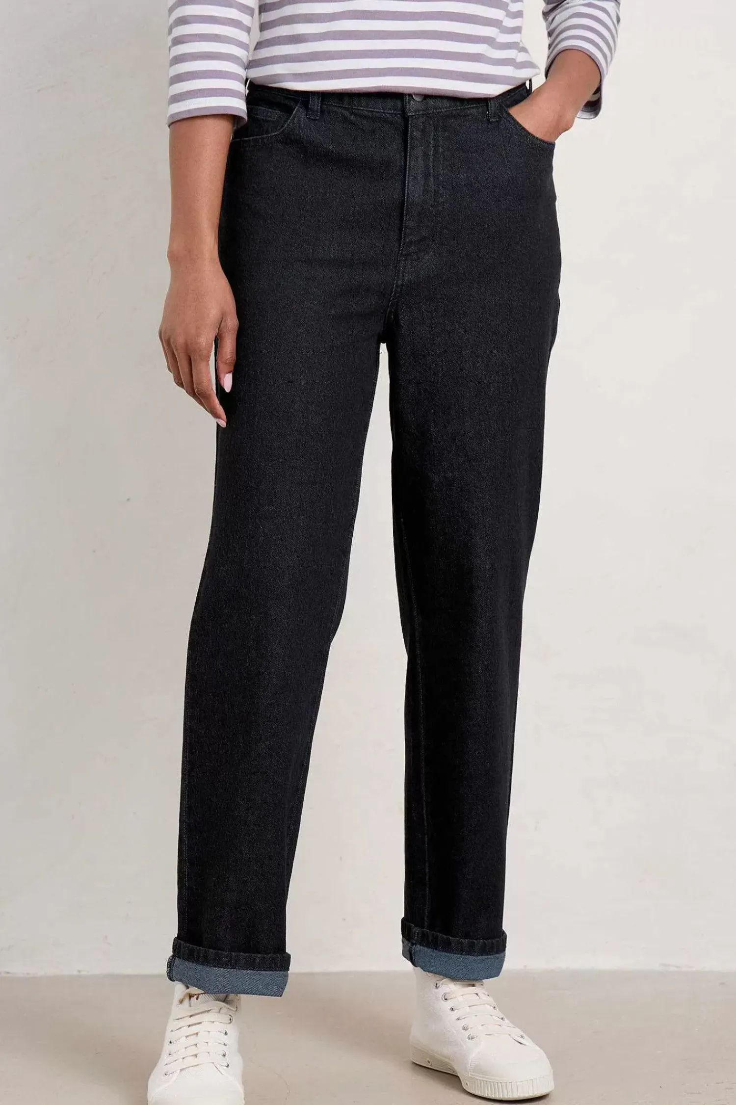 Trousers & Shorts<Seasalt Cornwall Trenow Cove Straight Leg Jeans Inkwell Overdye