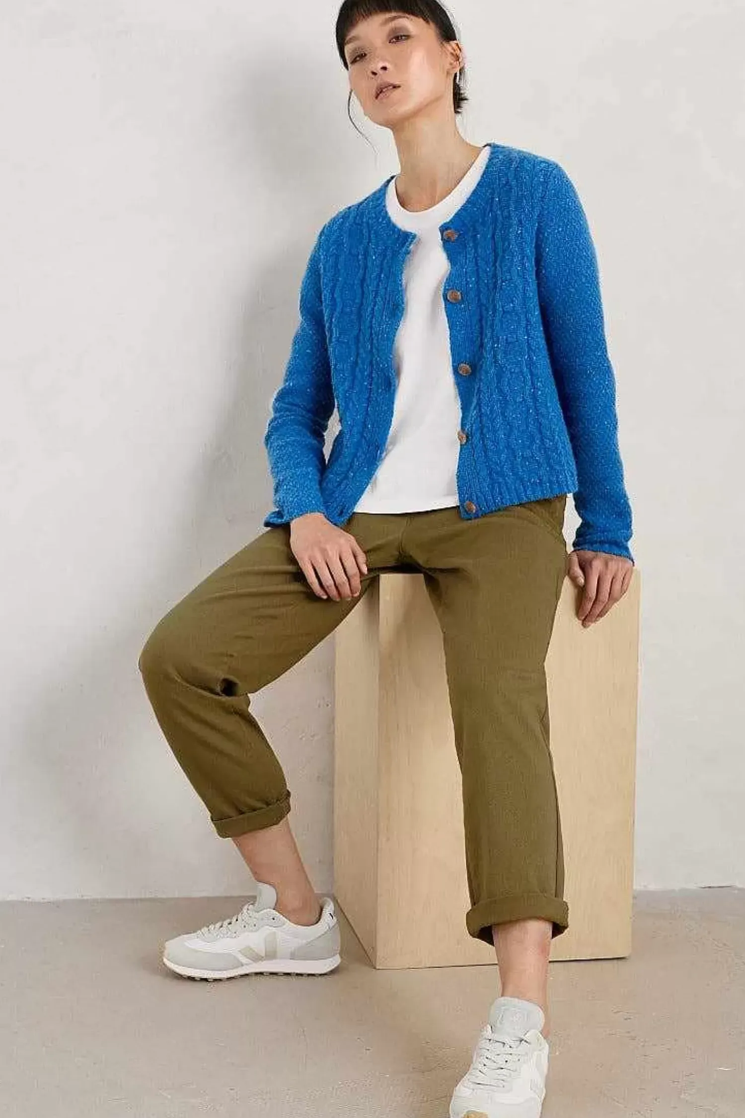 Knitwear<Seasalt Cornwall Tressa Merino Blend Cable Knit Cardigan Waterside