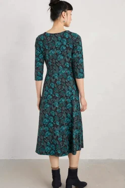 Dresses<Seasalt Cornwall Veronica Midi Dress (Gots) Tapestry Bloom Loch