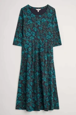 Dresses<Seasalt Cornwall Veronica Midi Dress (Gots) Tapestry Bloom Loch