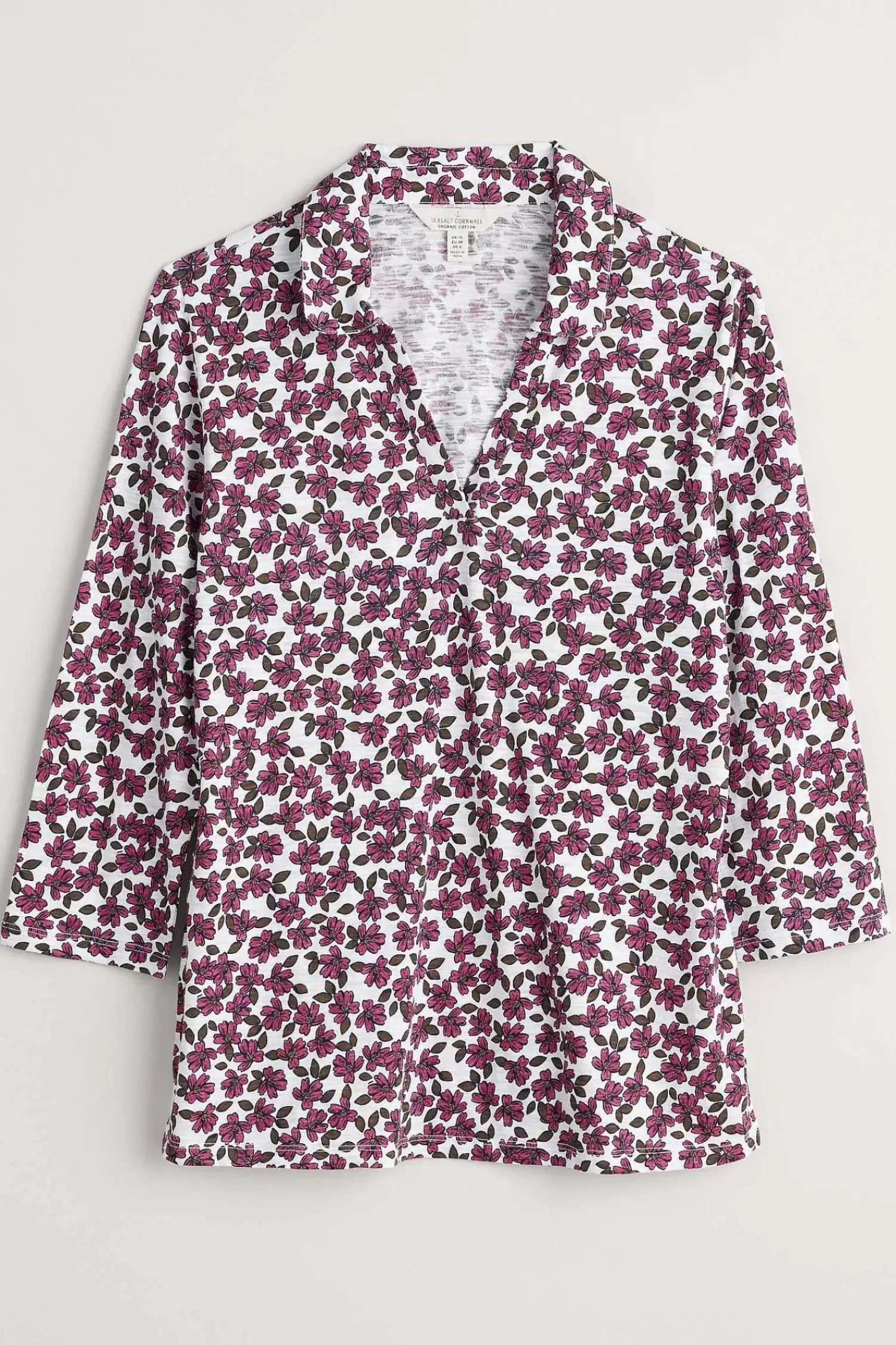 Tops<Seasalt Cornwall Wavecrest Jersey Shirt (Gots) Field Flower Chalk