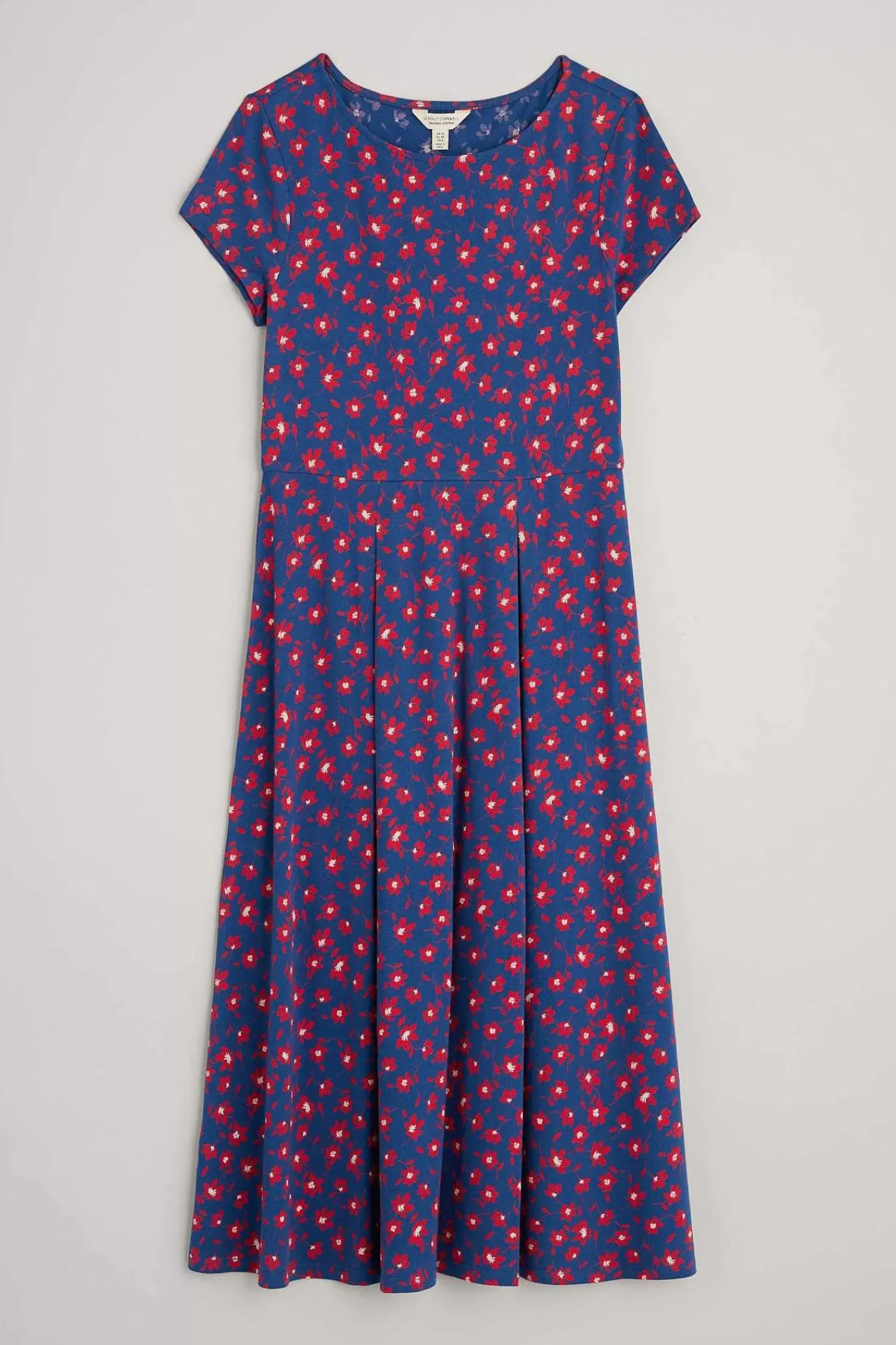 Dresses<Seasalt Cornwall Wild Bouquet Jersey Dress Looping Floral Dark Voyage