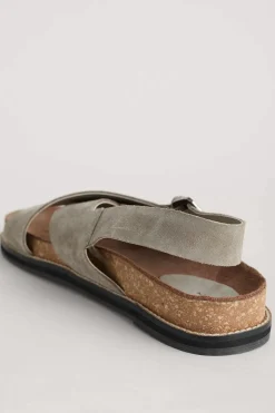 Sandals<Seasalt Cornwall Wilder Shores Crossover Leather Sandals Fawn