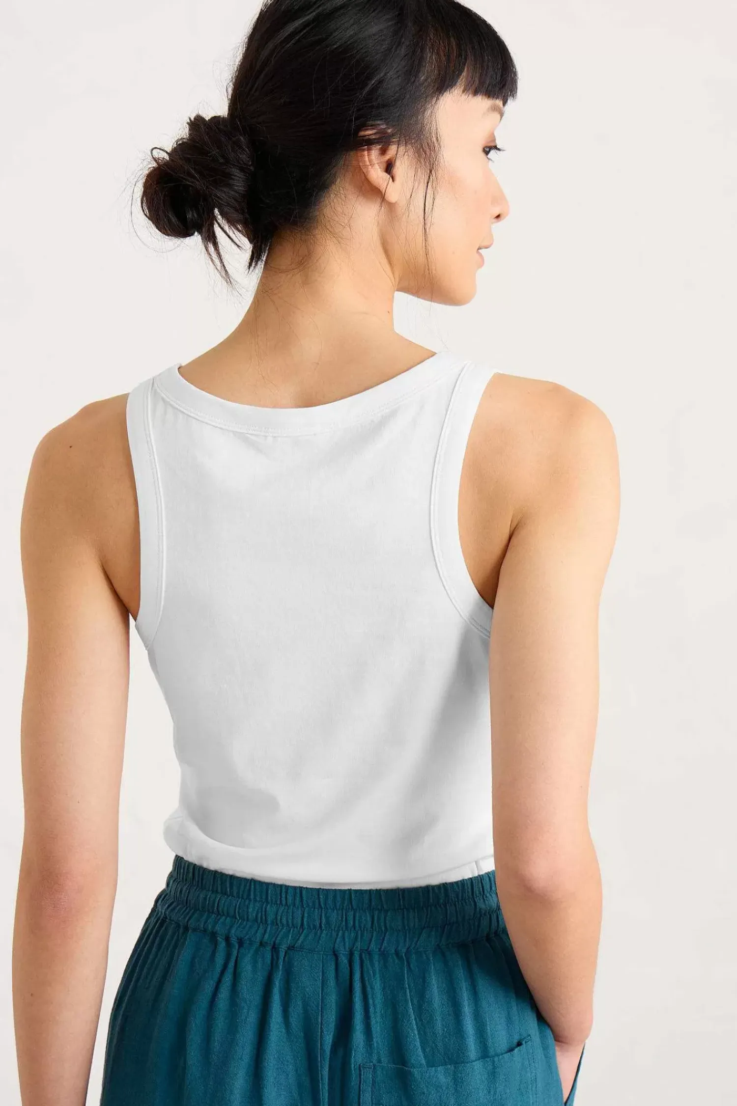 Tops<Seasalt Cornwall Wild Plain Organic Cotton Racerback Vest (Gots) Salt