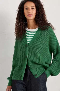 Knitwear<Seasalt Cornwall Winding Creek Organic Cotton Knit Cardigan Island