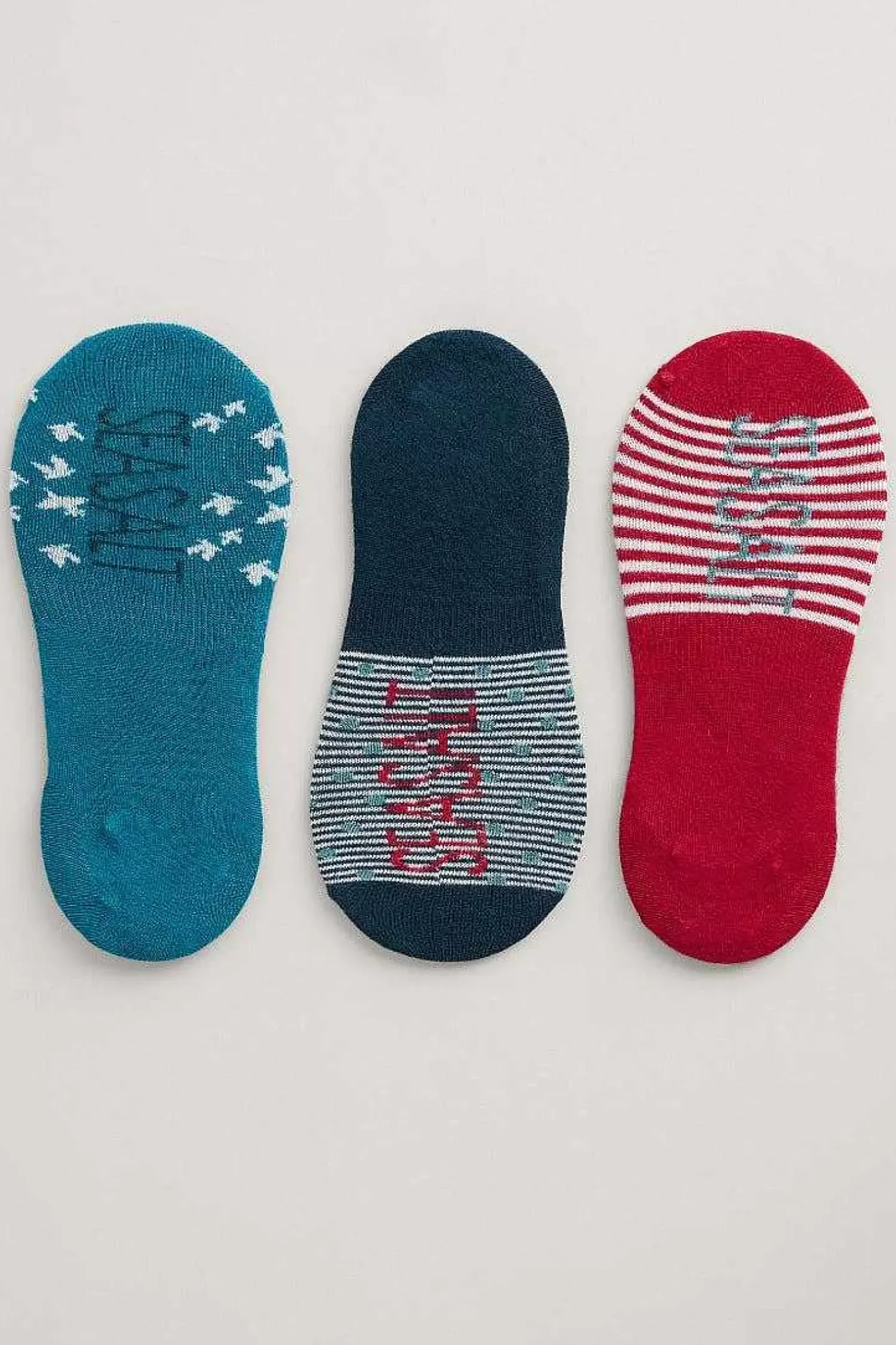 Socks & Tights<Seasalt Cornwall Women's Everyday Liner Socks Pack Of 3 Cloud Pattern Mix